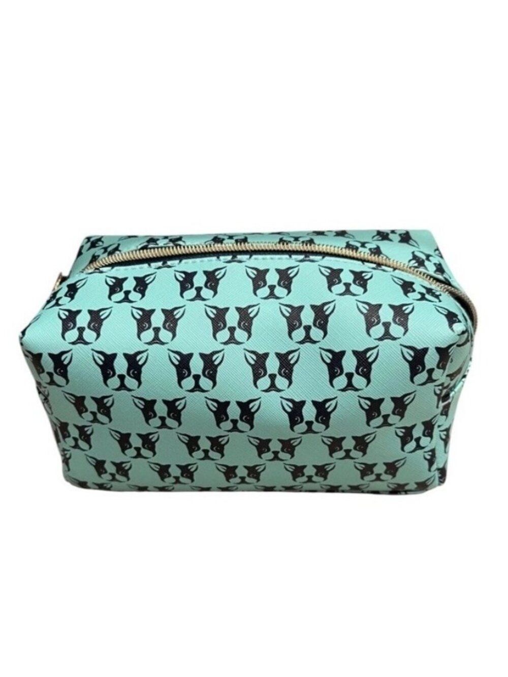 Dabney Lee French Bulldog Frenchie Boston Terrier Dog Print Cosmetic Bag NWT